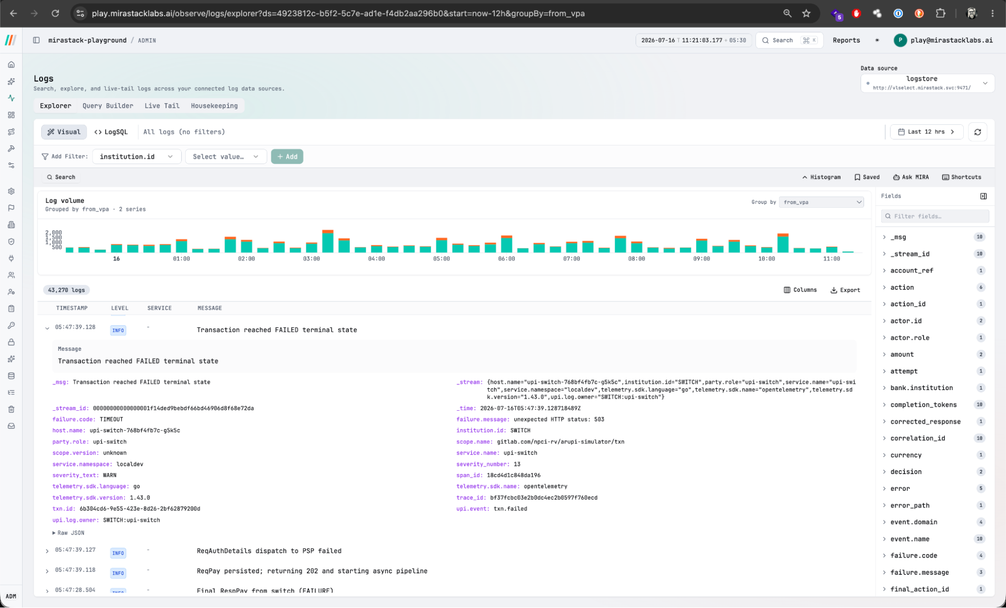Logs Explorer